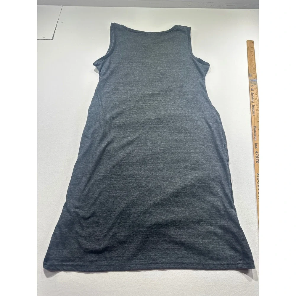 Treasure & Bond Gray Ruched Side Sleeveless Sheath Dress XL Heathered Knit